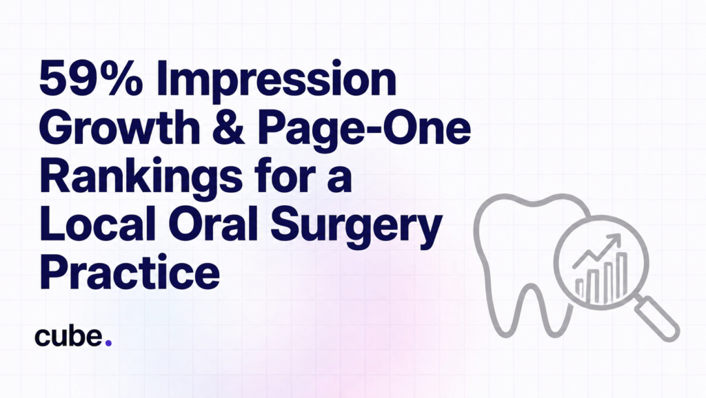 59% Impression Growth & Page-One Rankings for a Local Oral Surgery Practice