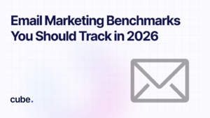 Thumbnail for the blog discussing ‘Email Marketing Benchmarks’ you should track in 2026.